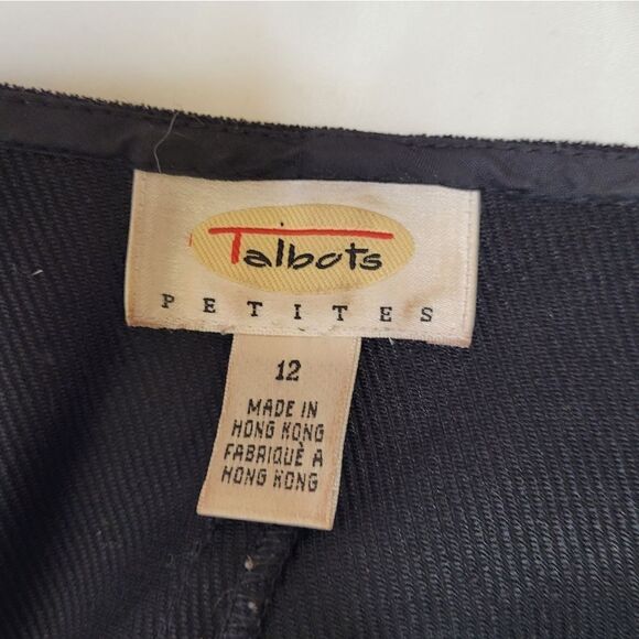 VINTAGE 90s Talbots goth button up‎ pinafore dark academia dress M - Picture 4 of 9